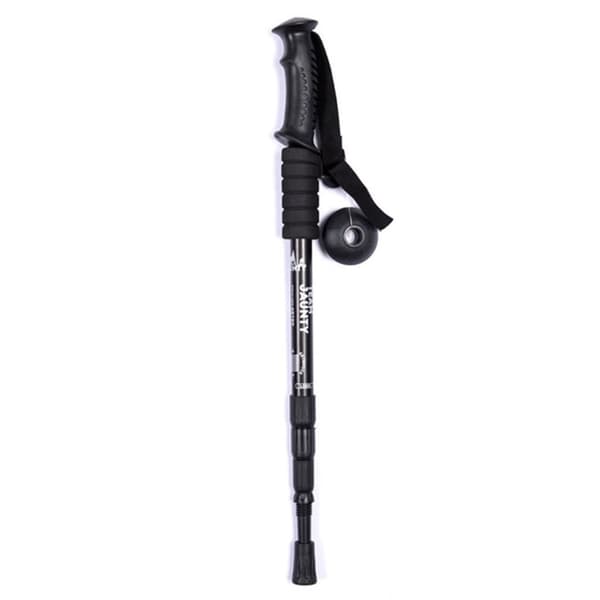 Aluminum Alloy Telescopic Walking Pole - Black