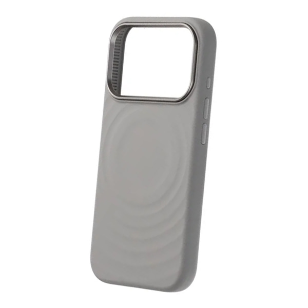 Cream wave liquid silicone Case For iPhone 17 Pro Light Gray