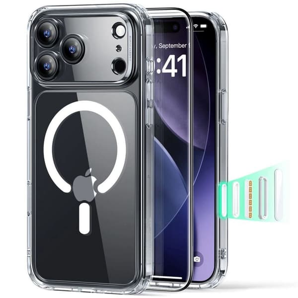 ESR Classic Hybrid MagSafe Set Case & Screen Protector for iPhone 17 Pro - Clear