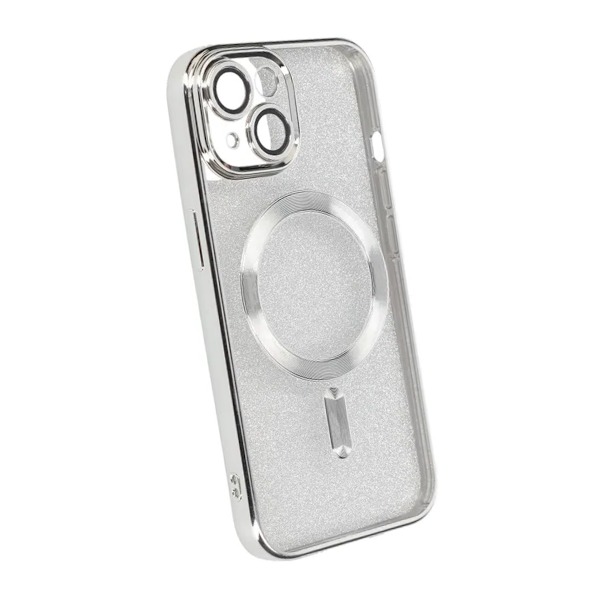 Luxury Electroplate Magsafe Wireless Charge Phone Case for Iphone 13 Silver