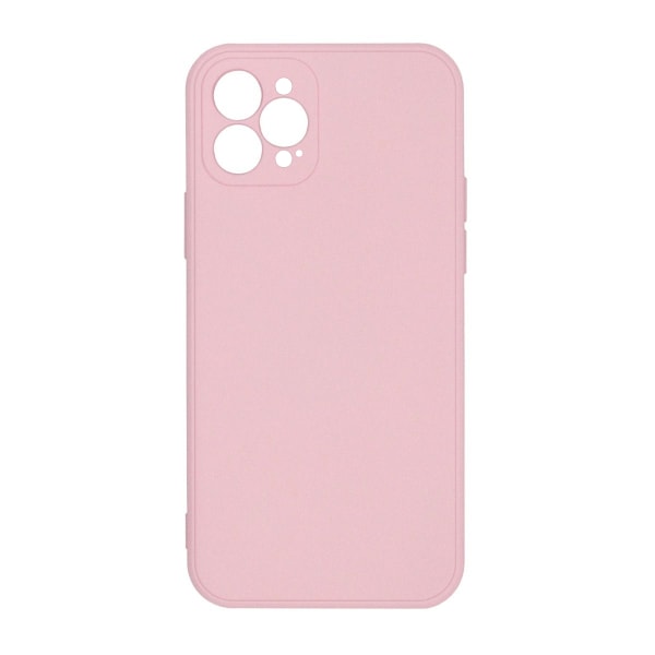 iPhone 12 Pro Max Silikonskal med Kameraskydd - Rosa