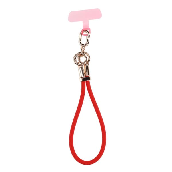 Silicone Short Phone Wrist Lanyard for Phone Case Red
