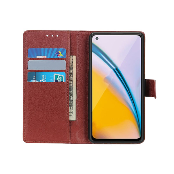 OnePlus Nord 2 5G Plånboksfodral med Stativ - Brun