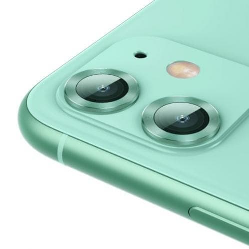 Baseus Alloy Linsskydd för iPhone 11 - Grön Svart
