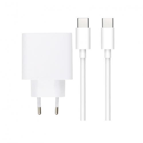 SiGN Extrem Snabbladdare med USB-C till USB-C Kabel, SuperCharge, 3A, 1m - Vit Svart