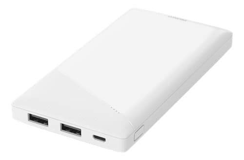 Deltaco Powerbank 10.000 mAh 2xUSB-A 10.5W - White