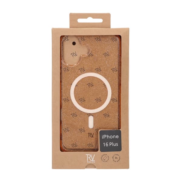 iPhone 16 Plus Rvelon TPU Mobile Case with MagSafe - Glitter Gold