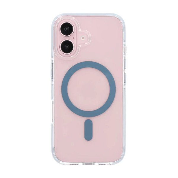 Transparent double-sided coated IMD magnetism case For iPhone 17 Blue