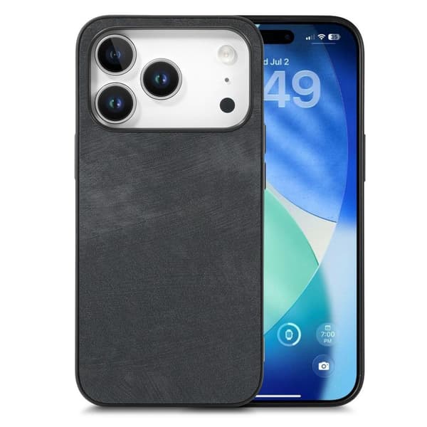 Case in PU-leather iPhone 18 Pro, iPhone 17 Pro - Black