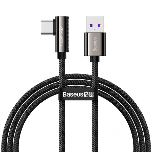 Baseus Vinklad USB-C Kabel med LED-indikator, 40W, 1m