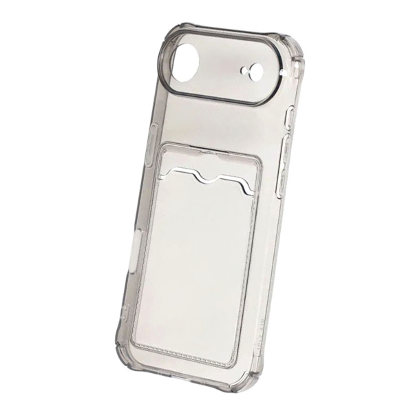 Shockproof Phone Case with Card Holder for iPhone 17 Air - Black