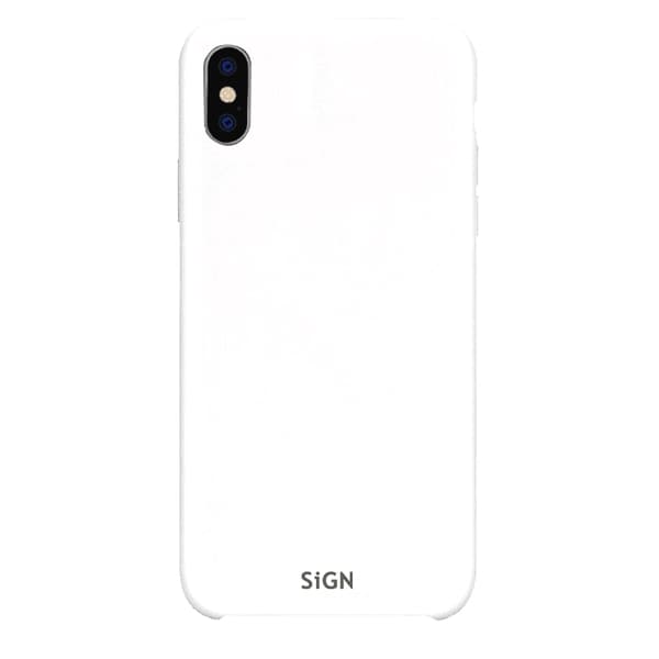 SiGN Liquid Silicone Case för iPhone XS Max - Vit Svart