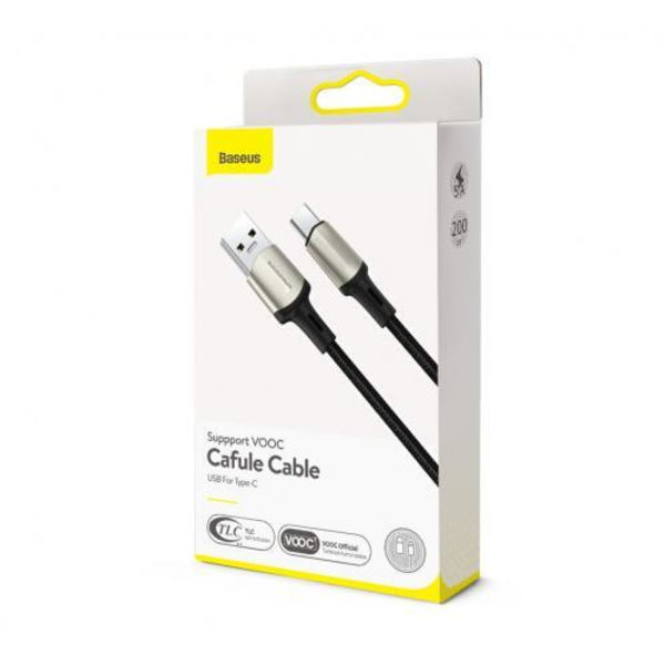 Baseus Cafule Snabbladdningskabel VOOC 30W 5A USB-C 1 m - Svart