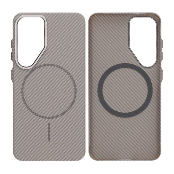 Samsung Galaxy S25 Plus Mobile Case Carbon Patterned - Gray