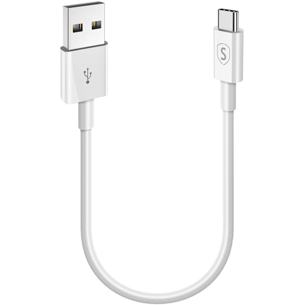 SiGN USB-C Cable for Fast Charging 2.4A, 0.25m - White