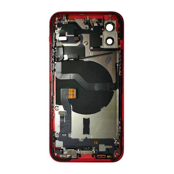 iPhone 12 Baksida med Komplett Ram - Röd