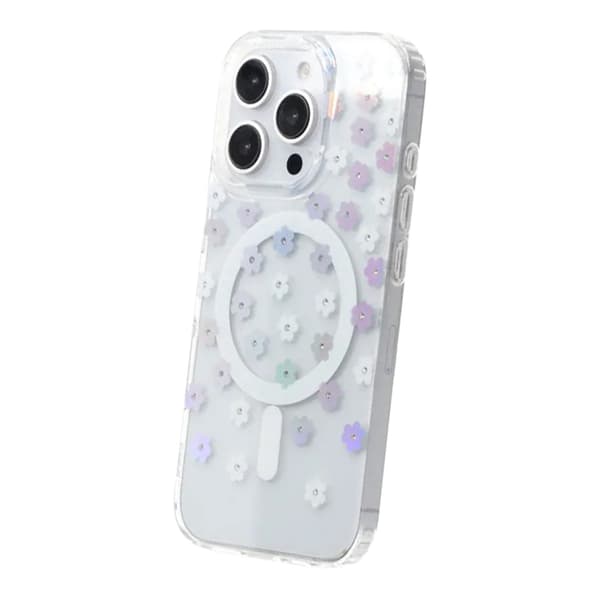 Graverat blommigt Mobilskal MagSafe för iPhone 16 Pro Max - Blossom