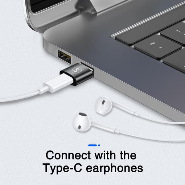 SiGN USB-C till USB-A Adapter, 2-pack Svart