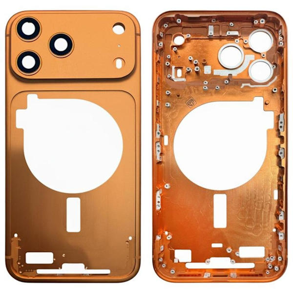 iPhone 17 Pro Max Middle Frame with Camera Lens Cover - Cosmic Orange