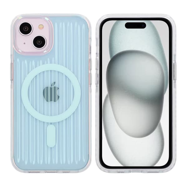 Shockproof Case with Magsafe for iPhone 15 and 14 - Blue Reflex