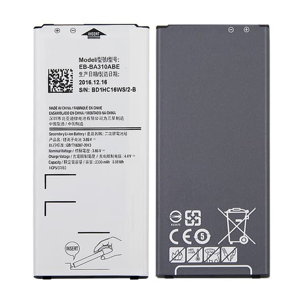 Samsung Galaxy A3 2016 SM-A310F Batteri Svart