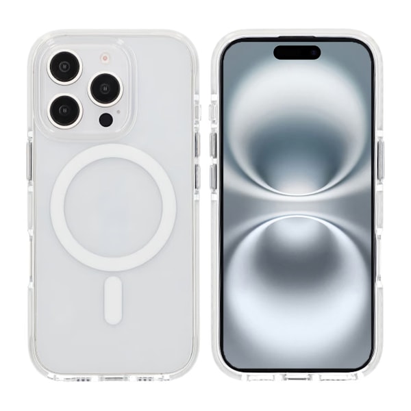 iPhone 16 Pro Mobile Case Magnet Double Protection - White
