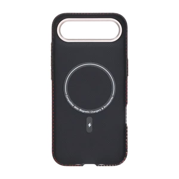 Aramid Fiber Mobile Case for iPhone Air - Red with Grid