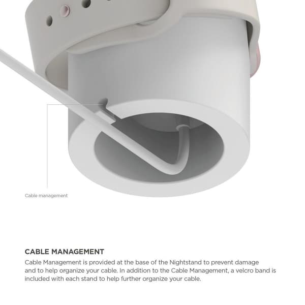 Silikonstativ för Apple Watch - Vit Svart