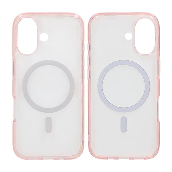 TPU Magsafe Mobile Case for iPhone 17 - Pink Transparent