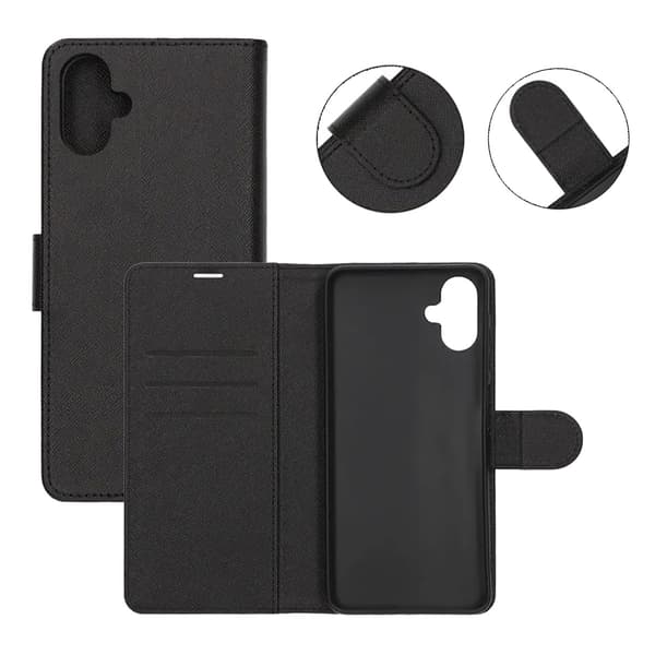 Wallet Case with Stand for Samsung Galaxy A06 - Black