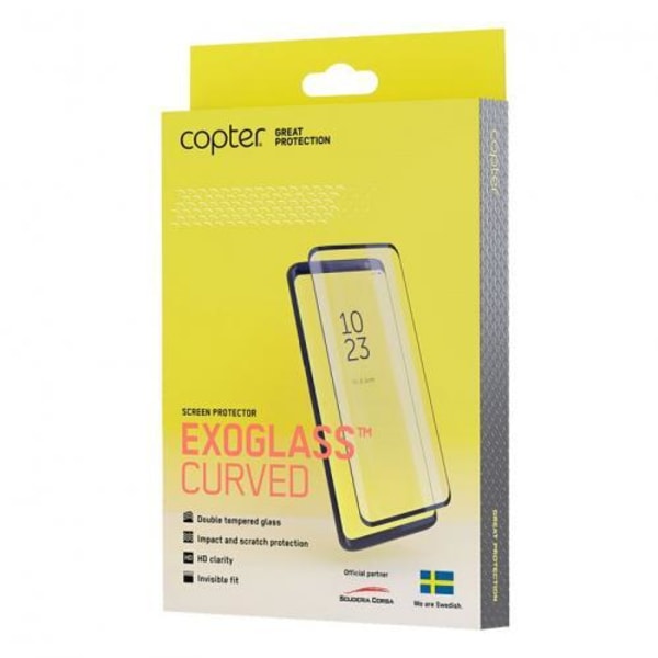 Copter Exoglass Curved Frame för Samsung Galaxy S9 Plus - Svart