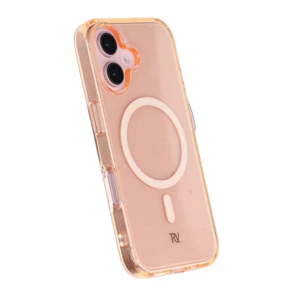 iPhone 16 Rvelon TPU Mobile Case with MagSafe - Glitter Gold
