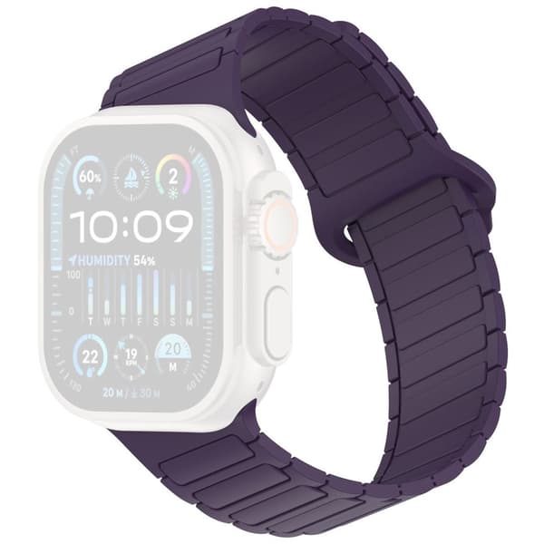 Apple Watch 42/41/40/38mm Silicone Watch Strap Magnetic Loop - Purple