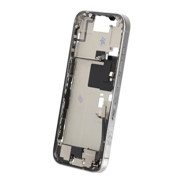 Mittenram med smådelar för iPhone 16 Pro - Vitt Titan OEM