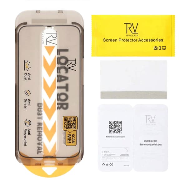 Screen Protector for iPhone 15 Pro Max -2.5D High Aluminum Tempered Glass RV Packing instlation frame