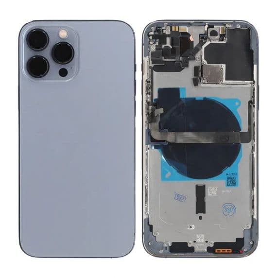 iPhone 13 Pro Max Baksida med Komplett Ram - Blå Svart