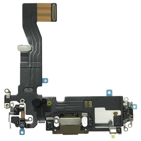 Original iPhone 12 Pro Laddkontakt med Flex - Brun Svart