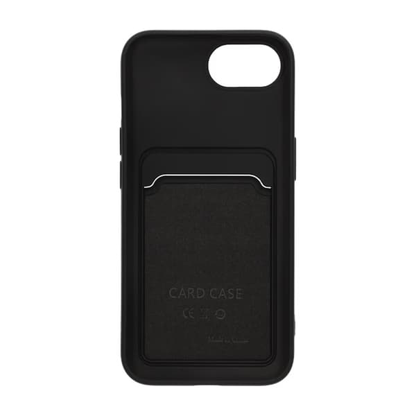 Silicone Case with Card Holder iPhone 16e - Black