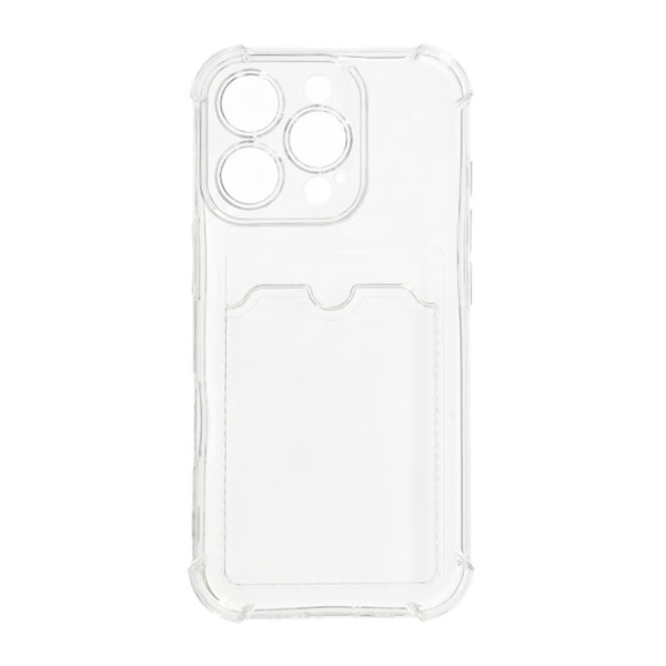 Shockproof Case with Card Holder iPhone 16 Pro Max Transparent