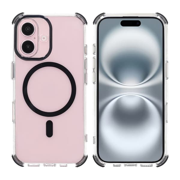 iPhone 16 Rvelon Mobile Case Magnet with Edge Protection - Black