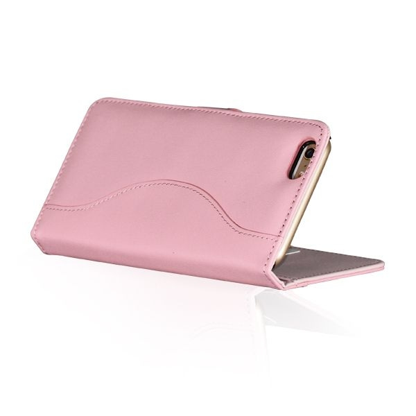 iPhone 6 Plus/6s Plus Flip Stand Läder Plånboksfodral - Rosa