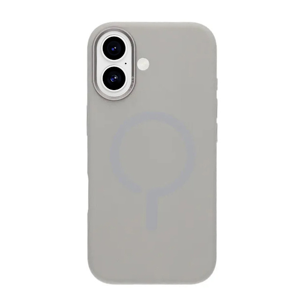 Mobile Case Silicone with Camera Metal Frame for iPhone 17 - Gray