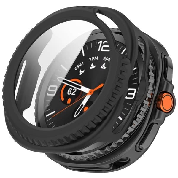 Samsung Galaxy Watch8 Classic 46mm Case with Screen Protector - Matte Black