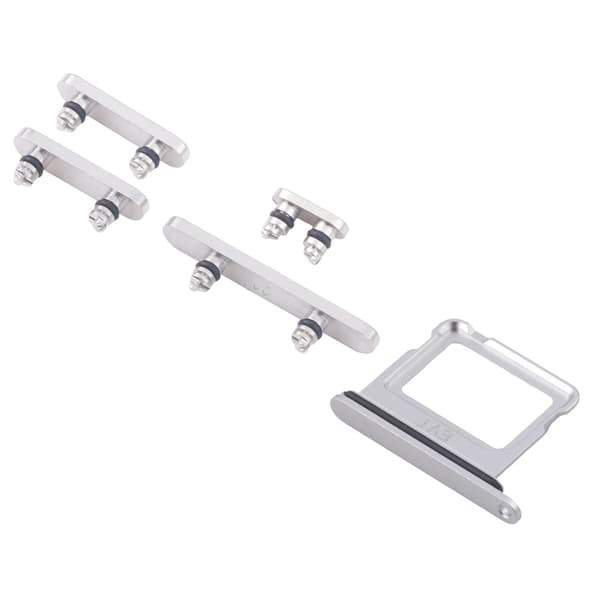 Buttons and SIM Card Holder for iPhone 16 and 16 Plus - White