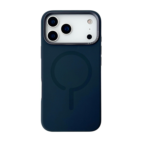 Mobile Case Silicone with Camera Metal Frame for iPhone 17 Pro - Blue