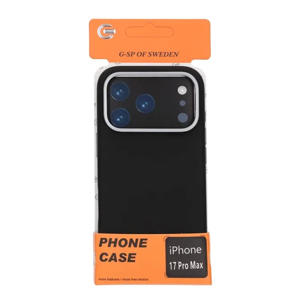 Liquid Silicone Lens Mount Phone Case For iPhone 17 Pro Max Black