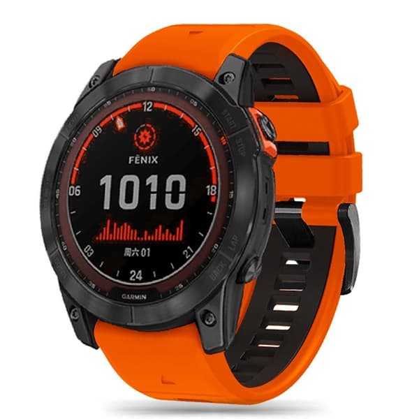 Tech-Protect IconBand Pro Watch Strap for Garmin Fenix 6X/7X etc - Orange/Black