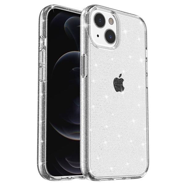 Sparkly iPhone 15 Plus case - White