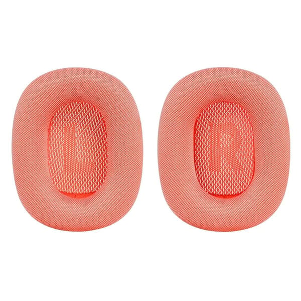 AirPods Max pink mesh silicone earphone covers, one pair