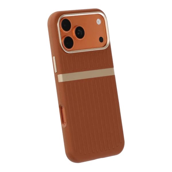 Luggage Spliced Leather Texture Magnetic Phone Case For iPhone 17 Pro Max/18 Pro Max Brown